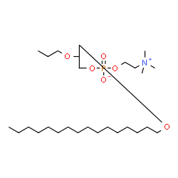 ChemSpider 2D Image | 3-(Hexadecyloxy)-2-propoxypropyl 2-(trimethylammonio)ethyl phosphate | C27H58NO6P