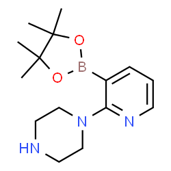 ChemSpider 2D Image | 1-(3-(4,4,5,5-Tetramethyl-1,3,2-dioxaborolan-2-yl)pyridin-2-yl)piperazine | C15H24BN3O2