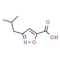 ChemSpider 2D Image | 3-isobutylisoxazole-5-carboxylic acid | C8H11NO3