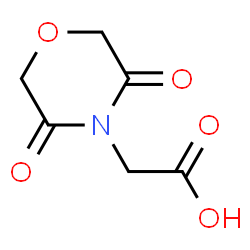 ChemSpider 2D Image | 2-(3,5-Dioxomorpholino)acetic acid | C6H7NO5