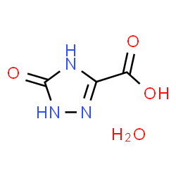 ChemSpider 2D Image | 5-oxo-1,4-dihydro-1,2,4-triazole-3-carboxylic acid hydrate | C3H5N3O4
