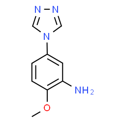 ChemSpider 2D Image | 2-Methoxy-5-(1,2,4-triazol-4-yl)aniline | C9H10N4O