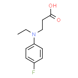 ChemSpider 2D Image | N-Ethyl-N-(4-fluorophenyl)-beta-alanine | C11H14FNO2