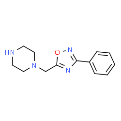ChemSpider 2D Image | 1-[(3-Phenyl-1,2,4-oxadiazol-5-yl)methyl]piperazine | C13H16N4O