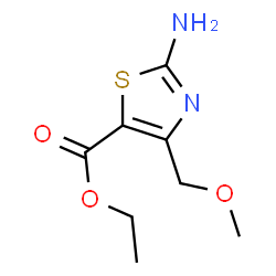 ChemSpider 2D Image | Ethyl 2-amino-4-(methoxymethyl)-1,3-thiazole-5-carboxylate | C8H12N2O3S