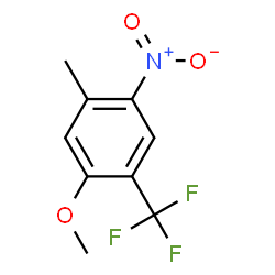 ChemSpider 2D Image | 1-Methoxy-5-methyl-4-nitro-2-(trifluoromethyl)benzene | C9H8F3NO3