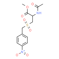 ChemSpider 2D Image | Methyl N-acetyl-3-[(4-nitrobenzyl)sulfonyl]alaninate | C13H16N2O7S