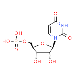 ChemSpider 2D Image | (~15~N_2_)-5'-Uridylic acid | C9H1315N2O9P