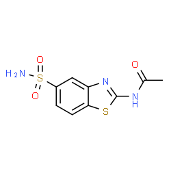 ChemSpider 2D Image | N-(5-Sulfamoyl-1,3-benzothiazol-2-yl)acetamide | C9H9N3O3S2