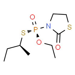 ChemSpider 2D Image | S-[(2S)-2-Butanyl] O-ethyl (S)-(2-oxo-1,3-thiazolidin-3-yl)phosphonothioate | C9H18NO3PS2