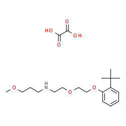 ChemSpider 2D Image | 3-Methoxy-N-(2-{2-[2-(2-methyl-2-propanyl)phenoxy]ethoxy}ethyl)-1-propanamine ethanedioate (1:1) | C20H33NO7