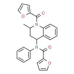 ChemSpider 2D Image | N-[1-(2-Furoyl)-2-methyl-1,2,3,4-tetrahydro-4-quinolinyl]-N-phenyl-2-furamide | C26H22N2O4