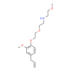ChemSpider 2D Image | 2-[2-(4-Allyl-2-methoxyphenoxy)ethoxy]-N-(2-methoxyethyl)ethanamine | C17H27NO4
