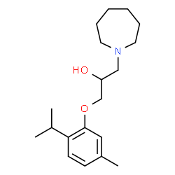 ChemSpider 2D Image | 1-(1-Azepanyl)-3-(2-isopropyl-5-methylphenoxy)-2-propanol | C19H31NO2