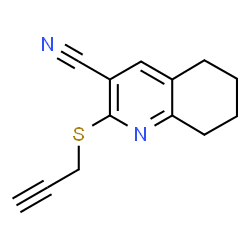 ChemSpider 2D Image | 2-Prop-2-ynylsulfanyl-5,6,7,8-tetrahydro-quinoline-3-carbonitrile | C13H12N2S