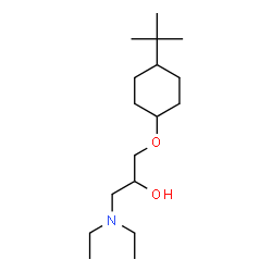 ChemSpider 2D Image | 1-(Diethylamino)-3-{[4-(2-methyl-2-propanyl)cyclohexyl]oxy}-2-propanol | C17H35NO2