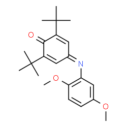 ChemSpider 2D Image | 2,6-di-tert-butyl-4-[(2,5-dimethoxyphenyl)imino]cyclohexa-2,5-dien-1-one | C22H29NO3