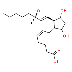 ChemSpider 2D Image | (5Z,8xi,13E,15R)-9,11,15-Trihydroxy-15-methylprosta-5,13-dien-1-oic acid | C21H36O5