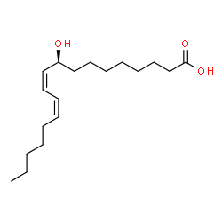 ChemSpider 2D Image | (9S,10Z,12Z)-9-Hydroxy-10,12-octadecadienoic acid | C18H32O3