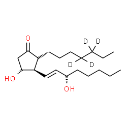 ChemSpider 2D Image | (8beta,11beta,13E,15R)-11,15-Dihydroxy(3,3,4,4-~2~H_4_)prost-13-en-9-one | C20H32D4O3