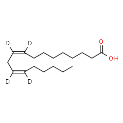 ChemSpider 2D Image | LINOLEIC-9,10,12,13-D4 ACID | C18H28D4O2