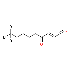 ChemSpider 2D Image | (2E)-4-Oxo(9,9,9-~2~H_3_)-2-nonenal | C9H11D3O2