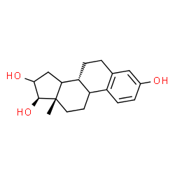 ChemSpider 2D Image | (9xi,14xi,17beta)-Estra-1,3,5(10)-triene-3,16,17-triol | C18H24O3