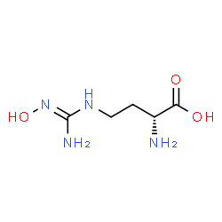 ChemSpider 2D Image | (2R)-2-Amino-4-(N'-hydroxycarbamimidamido)butanoic acid | C5H12N4O3