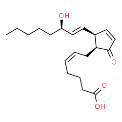 ChemSpider 2D Image | (5Z,8beta,13E,15R)-15-Hydroxy-9-oxoprosta-5,10,13-trien-1-oic acid | C20H30O4