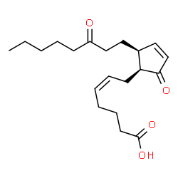 ChemSpider 2D Image | 9,15-dioxo-prosta-5Z,10-dien-1-oic acid | C20H30O4