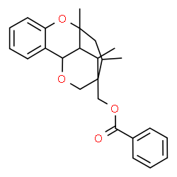 ChemSpider 2D Image | (9,11,13-Trimethyl-8,15-dioxatetracyclo[10.2.2.0~2,7~.0~9,14~]hexadeca-2,4,6-trien-12-yl)methyl benzoate | C25H28O4