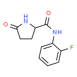 ChemSpider 2D Image | N-(2-Fluorophenyl)-5-oxoprolinamide | C11H11FN2O2