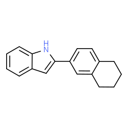 ChemSpider 2D Image | 2-(5,6,7,8-Tetrahydro-2-naphthalenyl)-1H-indole | C18H17N