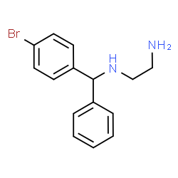 ChemSpider 2D Image | N-[(4-Bromophenyl)(phenyl)methyl]-1,2-ethanediamine | C15H17BrN2
