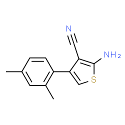 ChemSpider 2D Image | 2-Amino-4-(2,4-dimethylphenyl)-3-thiophenecarbonitrile | C13H12N2S
