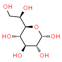 ChemSpider 2D Image | (5R)-5-[(1R)-1,2-Dihydroxyethyl]-alpha-D-xylopyranose | C7H14O7