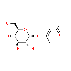 ChemSpider 2D Image | Methyl (2E)-3-(beta-D-glucopyranosyloxy)-2-butenoate | C11H18O8