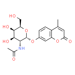 ChemSpider 2D Image | 4-Methyl-2-oxo-2H-chromen-7-yl 2-acetamido-2-deoxy-alpha-D-galactopyranoside | C18H21NO8