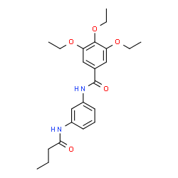ChemSpider 2D Image | N-[3-(Butyrylamino)phenyl]-3,4,5-triethoxybenzamide | C23H30N2O5