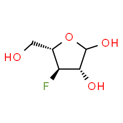 ChemSpider 2D Image | 3-Deoxy-3-fluoro-L-arabinofuranose | C5H9FO4