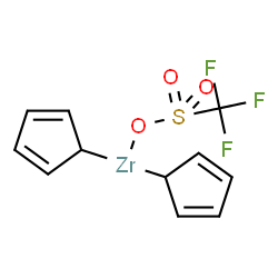 ChemSpider 2D Image | (Trifluoromethanesulfonato-kappaO)zirconocene | C11H11F3O3SZr