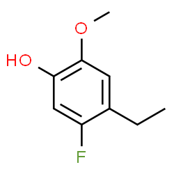 ChemSpider 2D Image | 4-Ethyl-5-fluoro-2-methoxyphenol | C9H11FO2