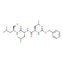 ChemSpider 2D Image | N-[(Benzyloxy)carbonyl]-D-leucyl-N-[(2S)-4-methyl-1-oxo-2-pentanyl]-D-leucinamide | C26H41N3O5