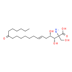 ChemSpider 2D Image | (2R,3S,4S,6E)-2-Amino-3,4-dihydroxy-2-(hydroxymethyl)-14-oxo-6-icosenoic acid | C21H39NO6