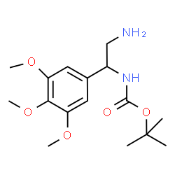 ChemSpider 2D Image | 2-Methyl-2-propanyl-[2-amino-1-(3,4,5-trimethoxyphenyl)ethyl]carbamat | C16H26N2O5