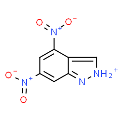 ChemSpider 2D Image | 4,6-Dinitro-2H-indazol-2-ium | C7H5N4O4