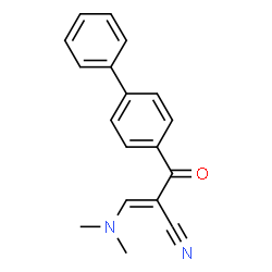 ChemSpider 2D Image | (2E)-2-(4-Biphenylylcarbonyl)-3-(dimethylamino)acrylonitrile | C18H16N2O