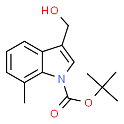 ChemSpider 2D Image | tert-Butyl 3-(hydroxymethyl)-7-methyl-1H-indole-1-carboxylate | C15H19NO3