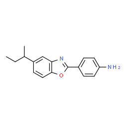 ChemSpider 2D Image | 4-(5-sec-Butyl-1,3-benzoxazol-2-yl)aniline | C17H18N2O