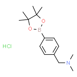 ChemSpider 2D Image | N,N-Dimethyl-1-[4-(4,4,5,5-tetramethyl-1,3,2-dioxaborolan-2-yl)phenyl]methanamine hydrochloride (1:1) | C15H25BClNO2